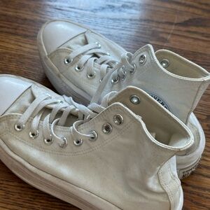 White High-Top Canvas Sneakers - converse